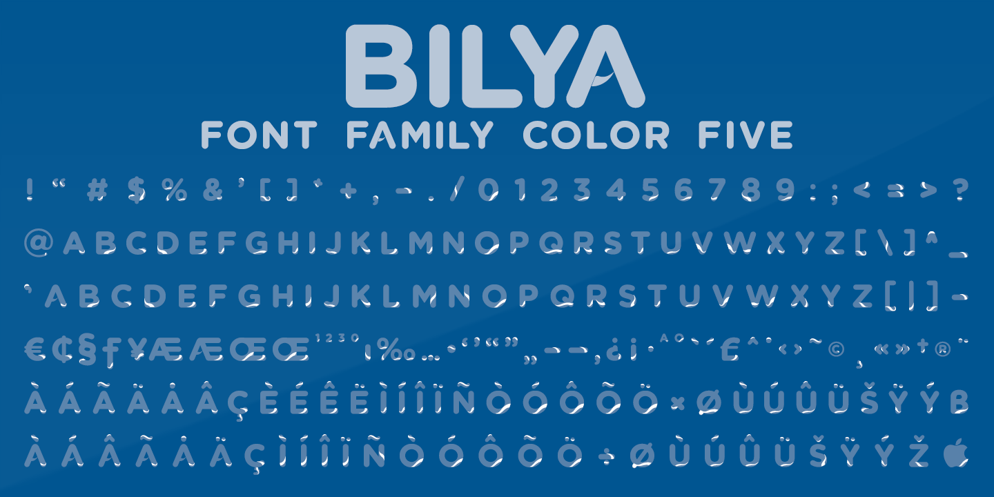 Bilya Layered COLOR SIX Font preview
